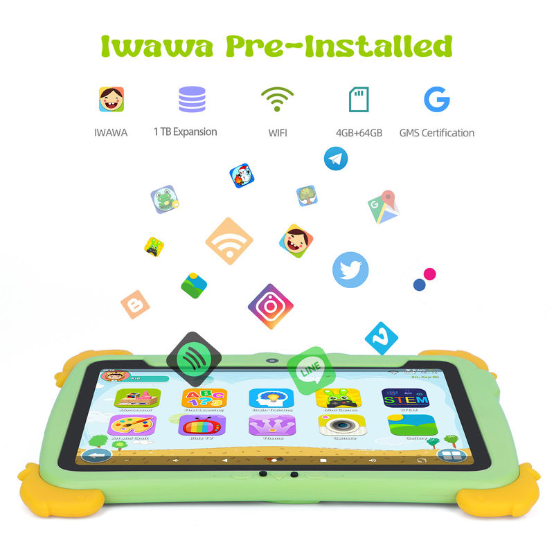 C Idea Kids Tablet 10,1 Inci Android Tablet PC Dengan Kasus Perlindungan Mata 1280*800 Screen Pre-Install IWAWA Untuk Pendidikan