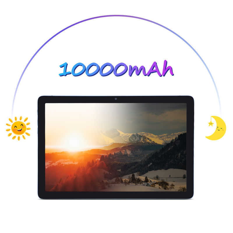 C idea 10.1 Inch Smart Tablet 10000mAh Baterai 8GB + 512GB dengan Bluetooth Keyboard dan SIM Dukungan untuk Pendidikan Pembelajaran
