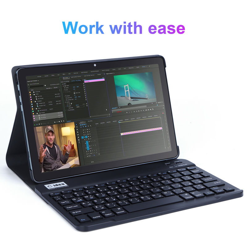 C idea 10.1 Inch Smart Tablet 10000mAh Baterai 8GB + 512GB dengan Bluetooth Keyboard dan SIM Dukungan untuk Pendidikan Pembelajaran