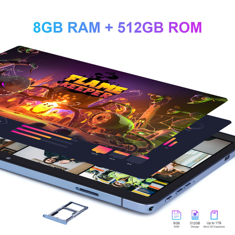 C idea Android Tablet 10,1 Inci Layar Besar 8GB RAM 512GB WIFI 5G Tablet dengan keyboard mouse Dukungan SIM untuk Mahasiswa
