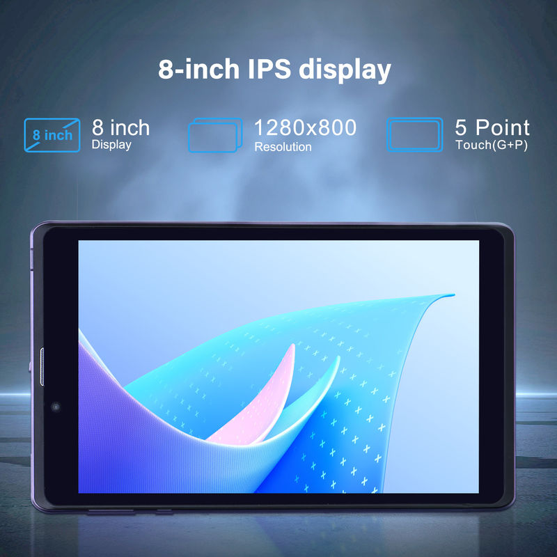 C Idea Portable 8 In Android Tablet PC 8GB RAM 512 GB Android 12 Tablet IPS HD Display Quad Core CM818-Purple