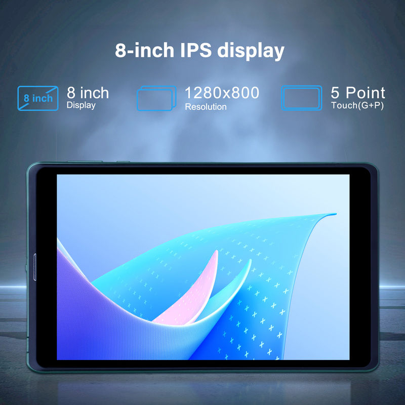 C idea 8 Inch Android Tablet PC Dengan Android 12 OS Quad Core CPU 8GB RAM 512GB Storage IPS HD Display CM818-Green