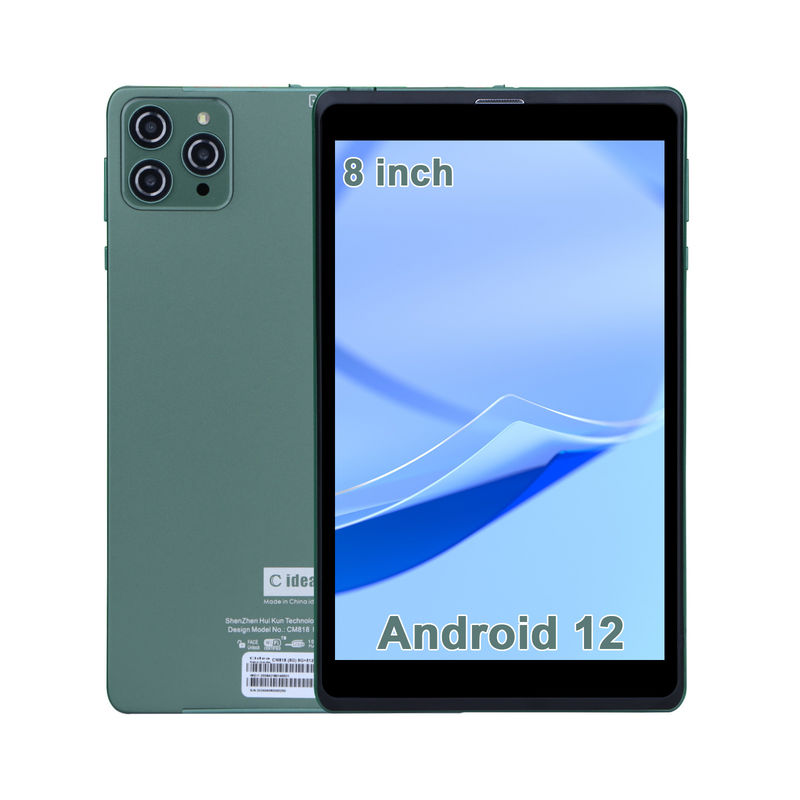 C idea 8 Inch Android Tablet PC Dengan Android 12 OS Quad Core CPU 8GB RAM 512GB Storage IPS HD Display CM818-Green