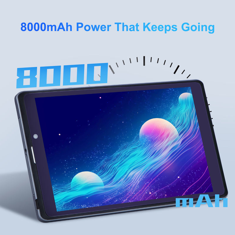 C idea Android Tablet PC Dual Kamera 8 Inch 1280x800 IPS HD Display Android 12 Tablet untuk Siswa CM818-Grey