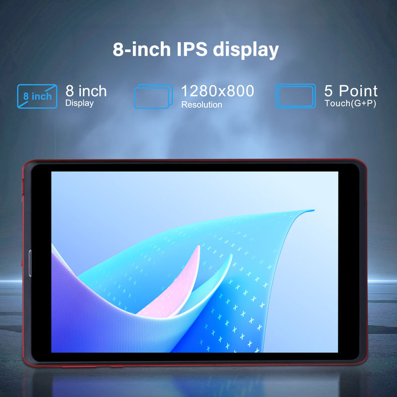 C idea 8 inci Android 12 Tablet 8GB RAM 512GB ROM 8000mAh Baterai 5+8MP Kamera untuk Mahasiswa dengan Dukungan SIM CM818-merah