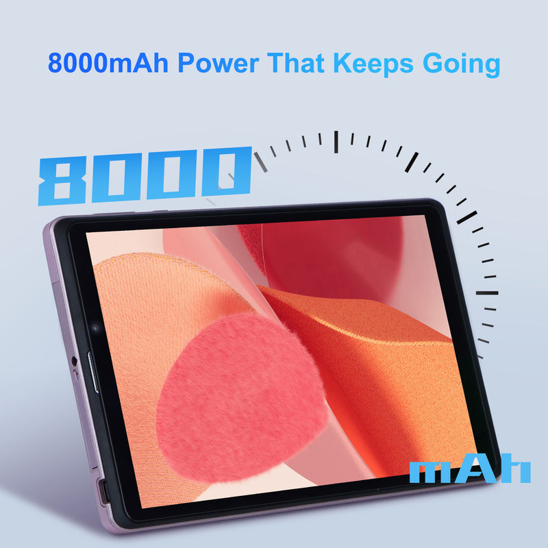 C Idea 8 Inch Android 12 Tablet 8000mAh Baterai 5MP+8MP Kamera 8GB RAM 512GB ROM Untuk Pendidikan Pembelajaran CM818-merah