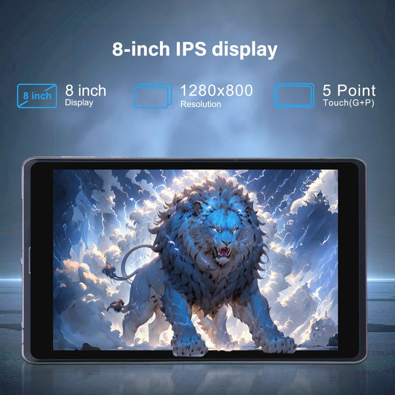 C Idea 8 Inch Android 12 Tablet 8000mAh Baterai 5MP+8MP Kamera 8GB RAM 512GB ROM Untuk Pendidikan Pembelajaran CM818-merah