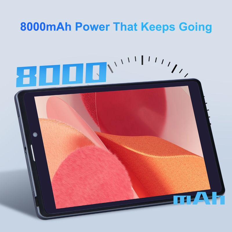C idea Android Tablet PC Dual Kamera 8 Inch 1280x800 IPS HD Display Android 12 Tablet untuk Remaja CM818-Grey