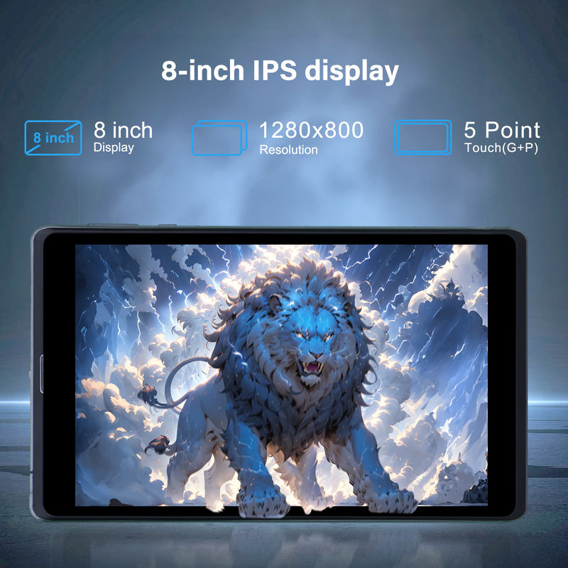 C idea Android Tablet PC Dual Kamera 8 Inch 1280x800 IPS HD Display Android 12 Tablet untuk Remaja CM818-Grey