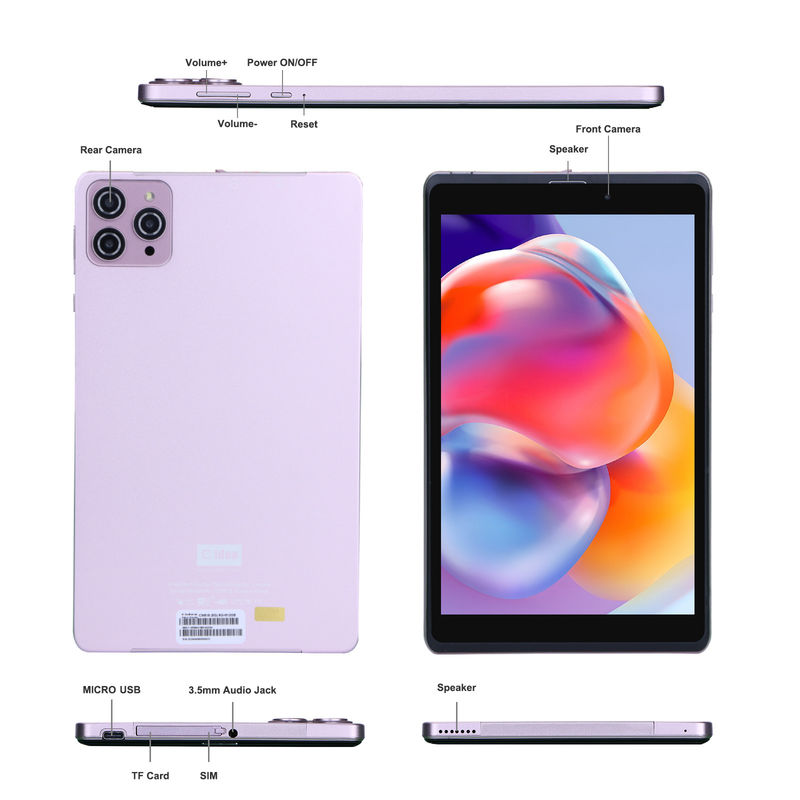 C idea 8 inci Android 12 Tablet 8000mAh Baterai 5+8MP Kamera 8GB RAM 512GB ROM untuk Pendidikan Pembelajaran CM818-merah