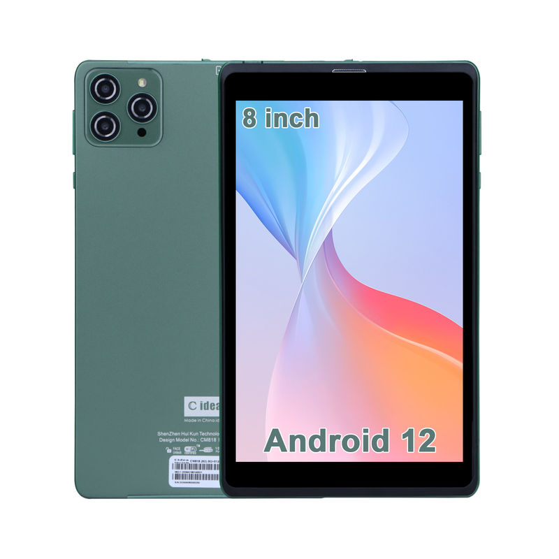 C idea 8 Inch Android Tablet PC Dengan Android 12 OS Quad Core CPU 8GB RAM 512GB Storage IPS HD Display CM818-Green