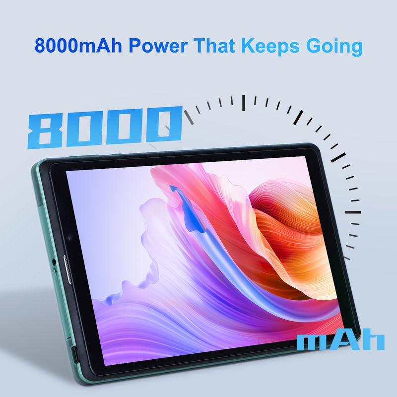 C idea 8 Inch Android Tablet PC Dengan Android 12 OS Quad Core CPU 8GB RAM 512GB Storage IPS HD Display CM818-Green
