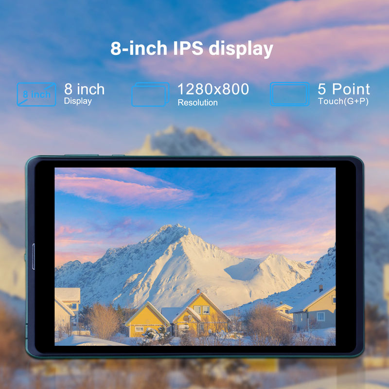 C idea 8 Inch Android Tablet PC Dengan Android 12 OS Quad Core CPU 8GB RAM 512GB Storage IPS HD Display CM818-Green