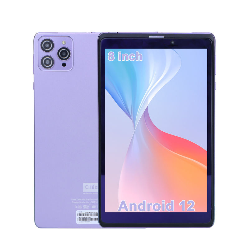 C Idea Portable 8 In Android Tablet PC 8GB RAM 512 GB Android 12 Tablet IPS HD Display Quad Core CM818-Purple
