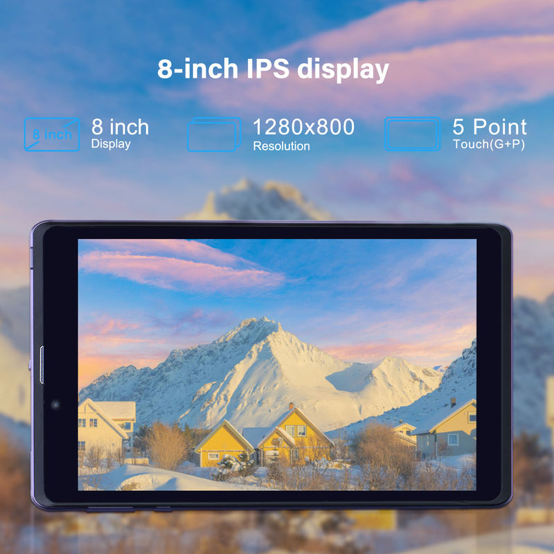C Idea Portable 8 In Android Tablet PC 8GB RAM 512 GB Android 12 Tablet IPS HD Display Quad Core CM818-Purple
