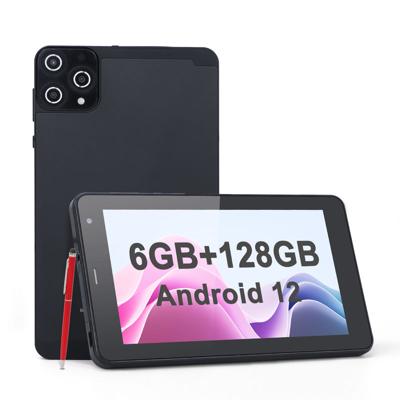 C Idea Android Tablet 6+128GB Quad Core 7 Inch Tablet PC Untuk Mahasiswa CM515 ((Hitam)