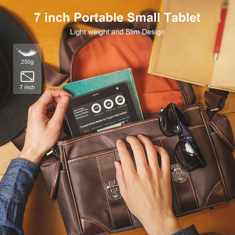 C Idea Android Tablet 6+128GB Quad Core 7 Inch Tablet PC Untuk Mahasiswa CM515 ((Hitam)