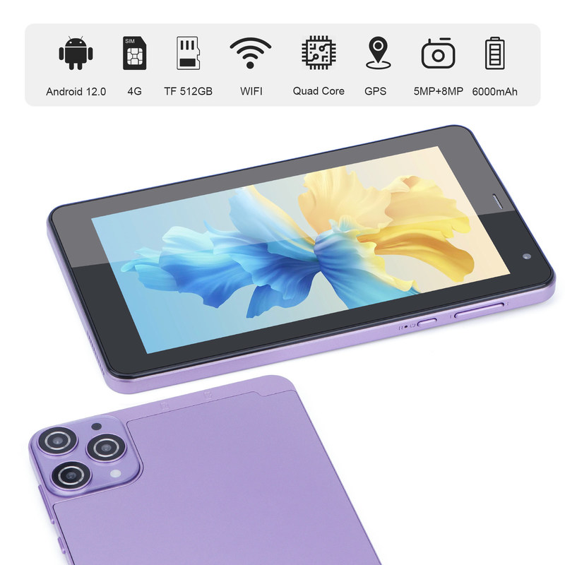 C Idea Mini 7 Inch Android System WiFi 5G Tablet Pendidikan Untuk Siswa CM515 ((Purple)