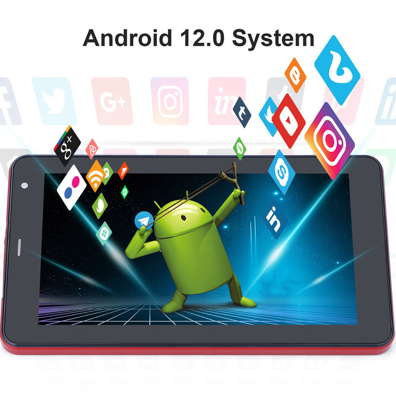 C Idea WiFi 5G Tablet 7 Inch Tablet 6+128GB Quad Core Touch Screen Untuk Pendidikan CM515 ((Merah)