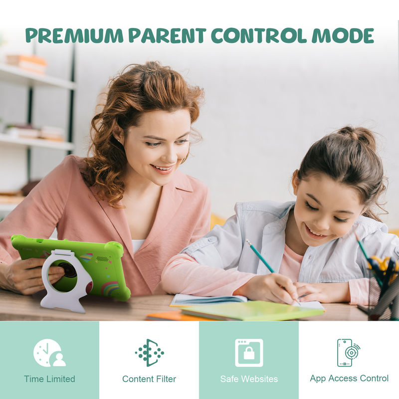 C Idea 7 Inch WIFI Kidspad Android System 6+128GB Tablet Untuk Anak-anak dengan kasus bukti CM88