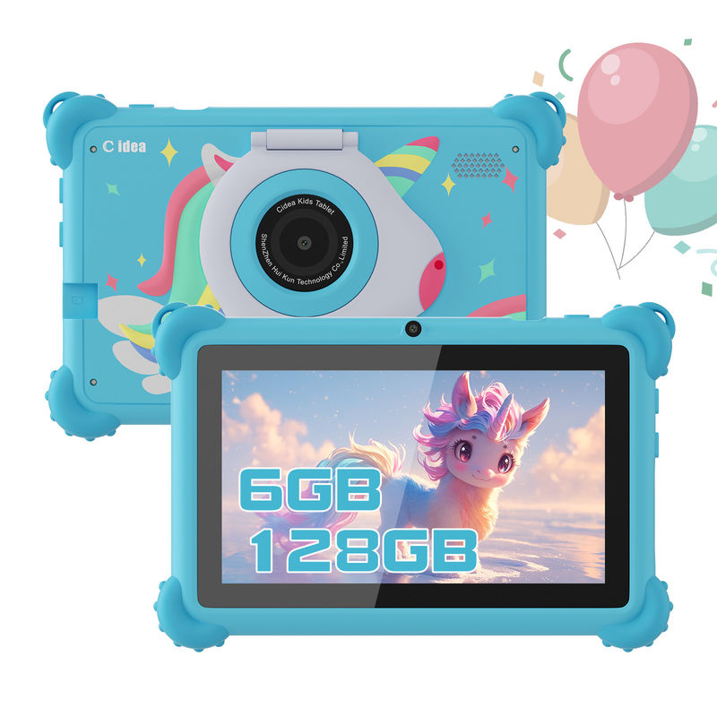 C Idea Android 12 Smart Kidspad 7 Inch Kids Tablet Usia 3-7 Dengan Kamera Dual CM88