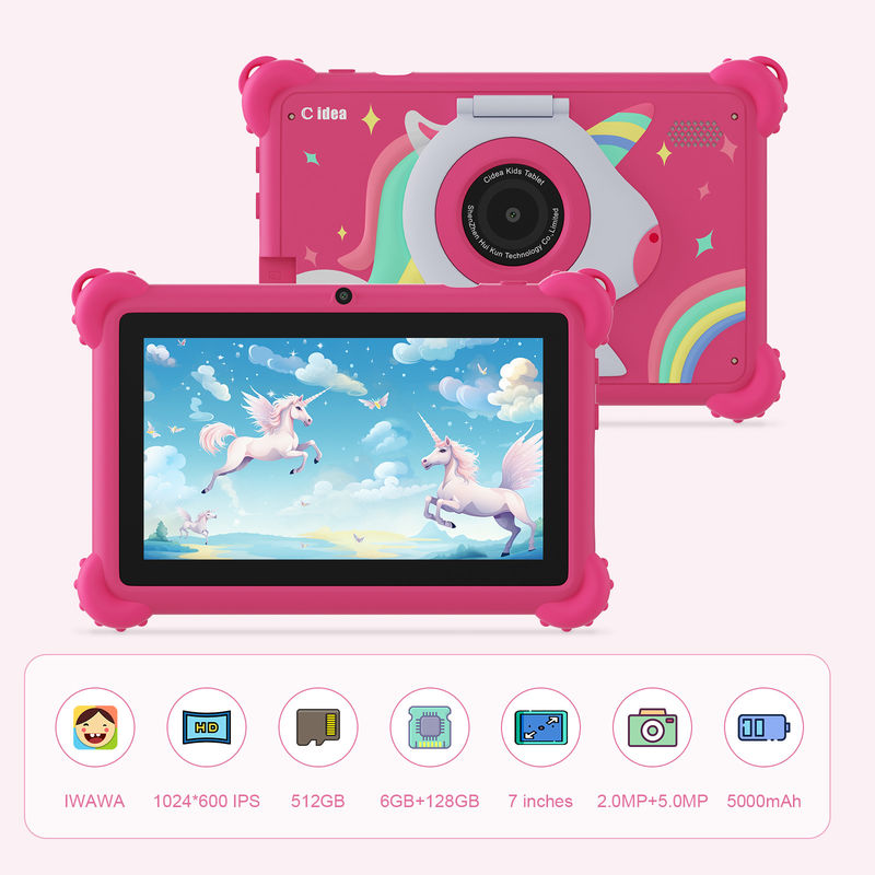 C idea 2024 Kids Learning Tablet Bright HD Screen dan Aplikasi Pendidikan Termasuk CM88
