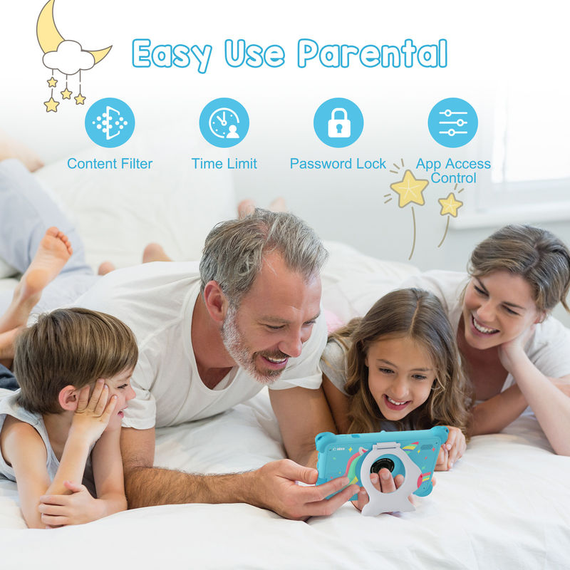 C Idea Android 13 Kids Tablet 4 ((2+2) + 32GB Pra-diinstal IWAWA Tablet Pendidikan Untuk Siswa CM91
