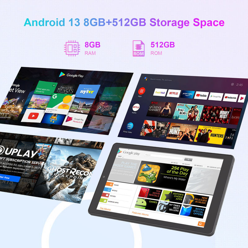 C Idea Android Tablet 800x1280 IPS Screen Smart Tablet PC Dengan Sim Untuk Pendidikan CM935 Hitam