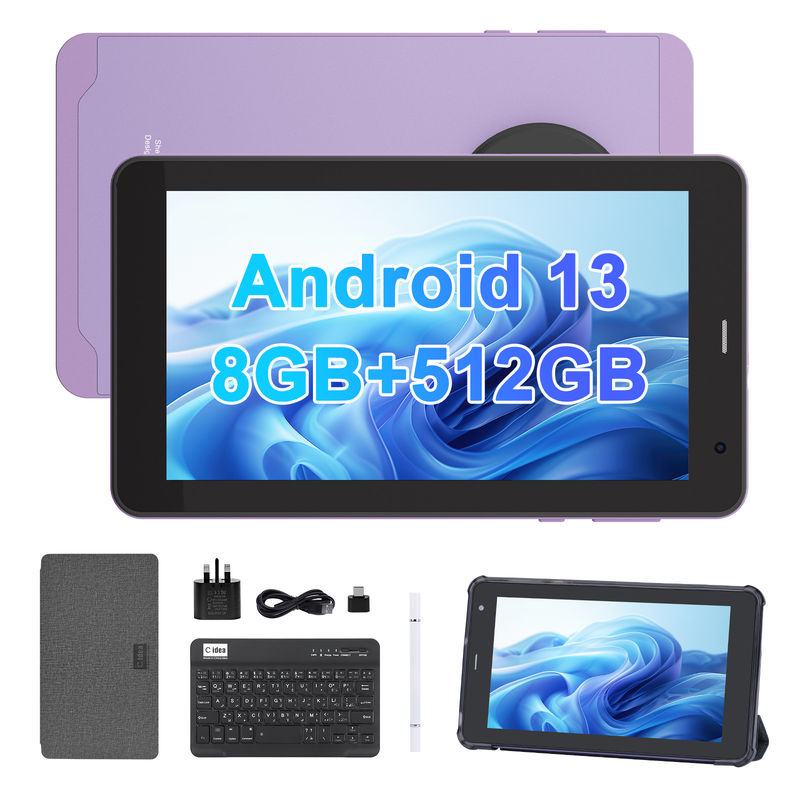 C Idea Android 13 Dengan 6000mAh 7 Inch Tablet Tablet Pendidikan PC Dengan Pen CM518 Pro Ungu