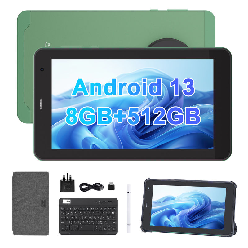 C Idea Tablet 7 Inci Dengan SIM Wifi Android Smart Tablet PC Untuk Pendidikan CM518 Pro Hijau