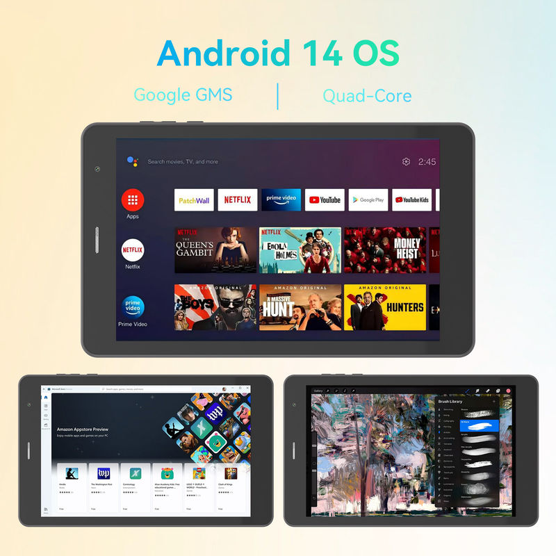 C Idea Quad Core Android Tablet Portable 8 Inch Tablet Untuk Siswa Dengan SIM CM828 Hitam