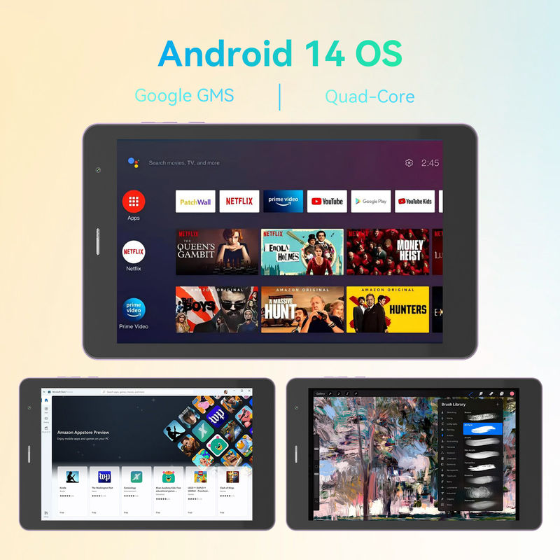 C Idea 8in Tablet Gaming Pendidikan Tablet Android Untuk Siswa Dengan Sim Dan Wifi CM828 Ungu