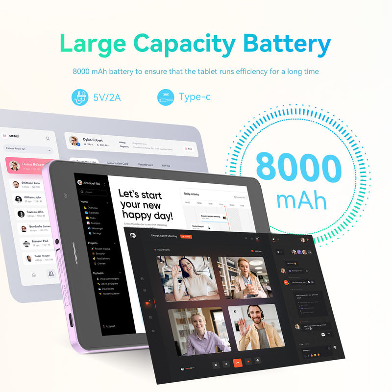 C Idea 8in Tablet Gaming Pendidikan Tablet Android Untuk Siswa Dengan Sim Dan Wifi CM828 Ungu