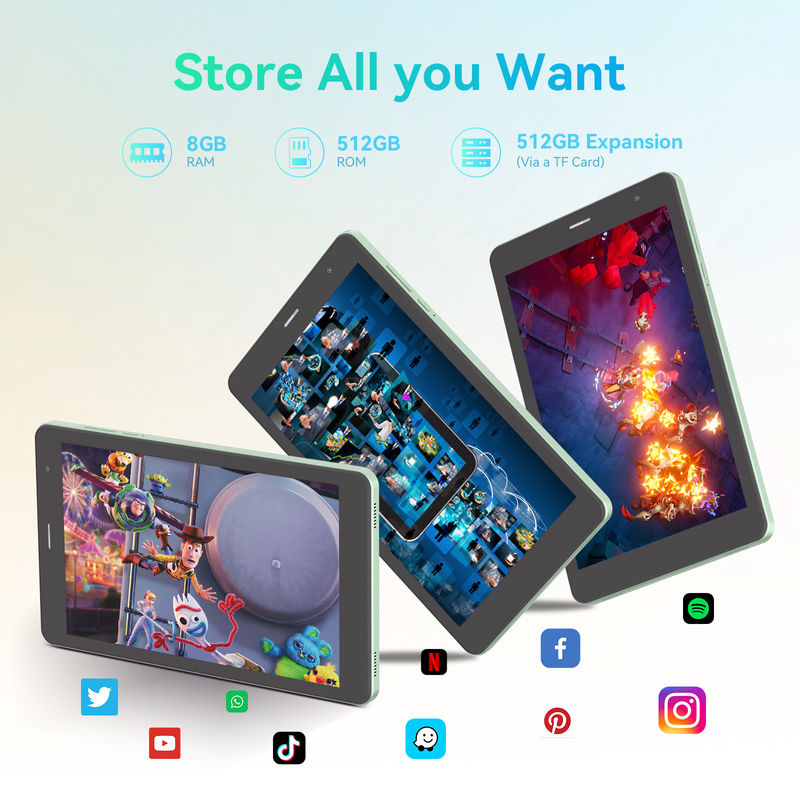 C Idea High-Resolution Display 8 Inch Tablet Pc Dengan 800x1280 Ips Layar Untuk Pendidikan Remaja CM828 Hijau