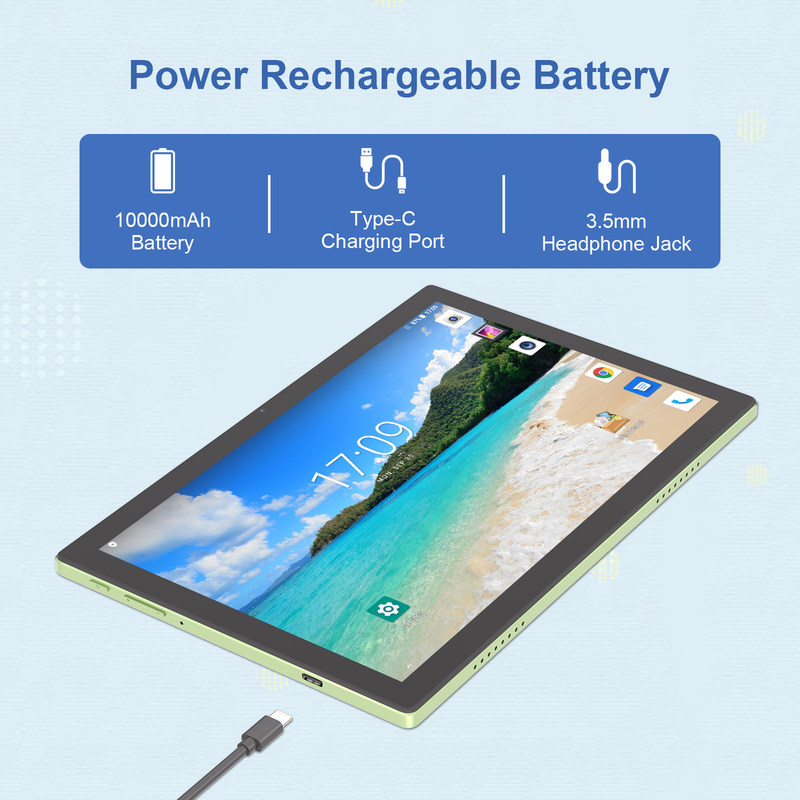 C Idea 5g Android 14 penyimpanan yang dapat diperluas 512GB Tablet layar sentuh dengan keyboard CM8200plus Hijau