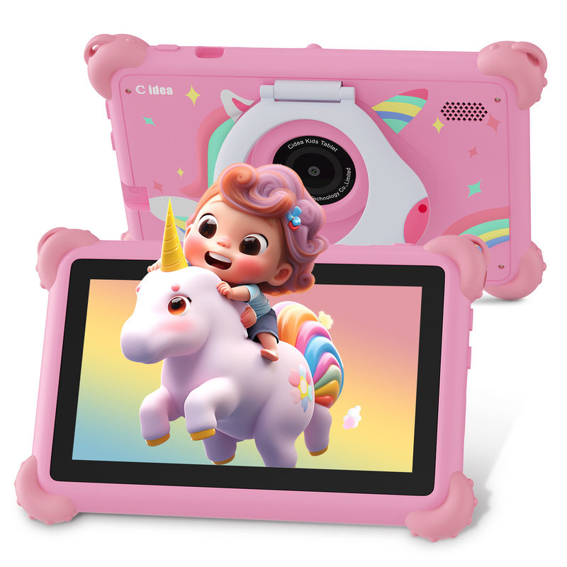 C Idea Android 13 Kids Tablet 4+32GB Tablet Pendidikan Kidspad dengan Friendly APP CM91 pink