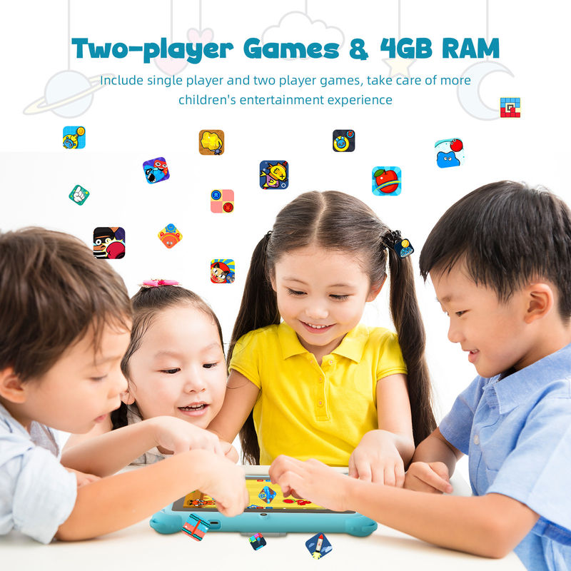 Tablet terbaru C Idea 4+32GB Android 13 Tablet Kidspad dengan APP Pendidikan CM91 biru