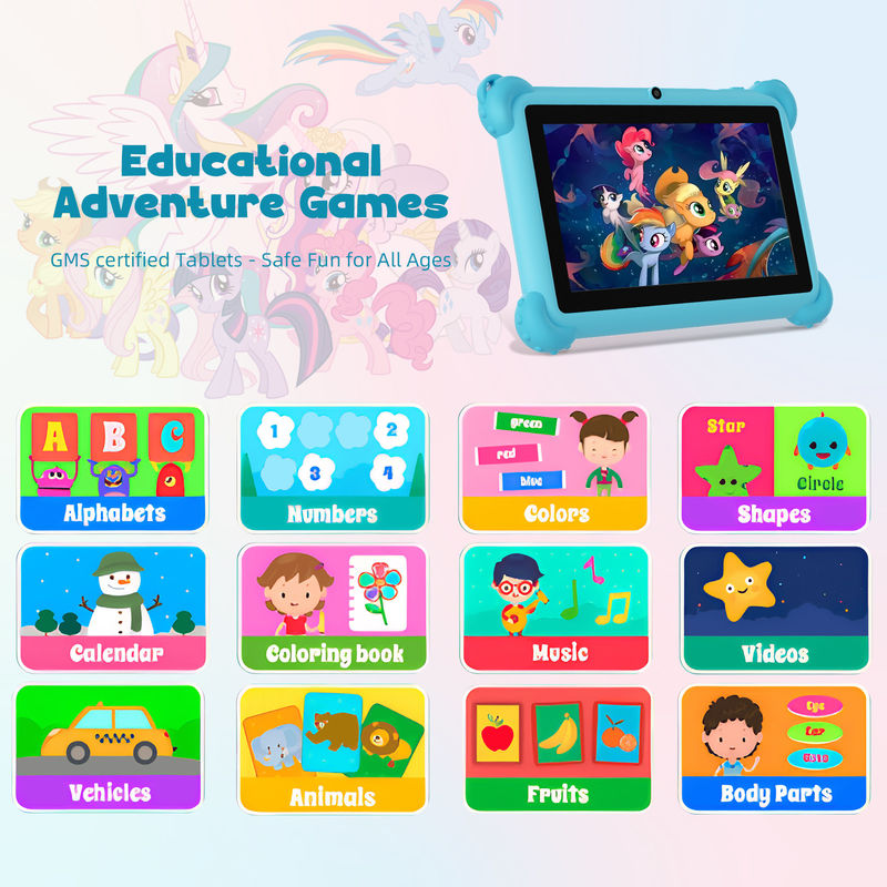 Tablet terbaru C Idea 4+32GB Android 13 Tablet Kidspad dengan APP Pendidikan CM91 biru