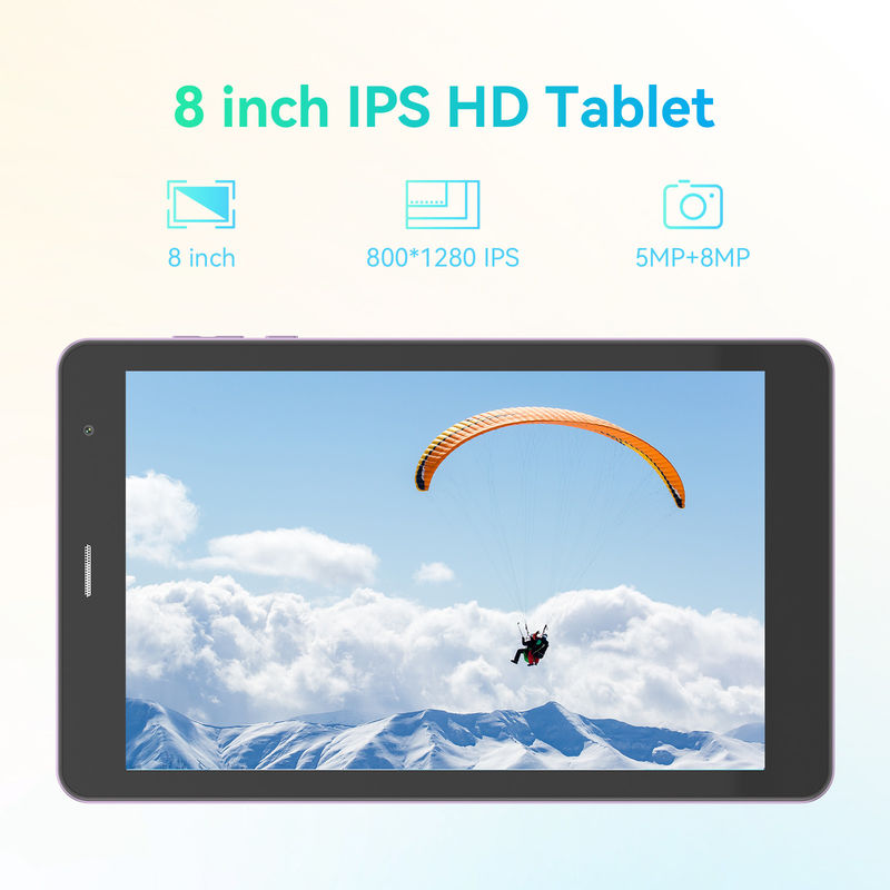 C Idea 8 Inch 8+512gb 8000mah 5+8MP Dual Camera Android Tablet Pc Dengan Sim Untuk Siswa CM828 Ungu