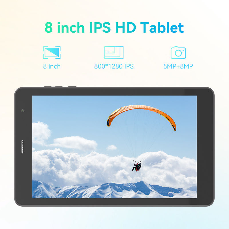 C Idea ODM 8 Inch 8+512gb 8000mah 5+8MP Dual Camera Android Tablet Pc Dengan Sim Untuk Siswa CM828 Hitam