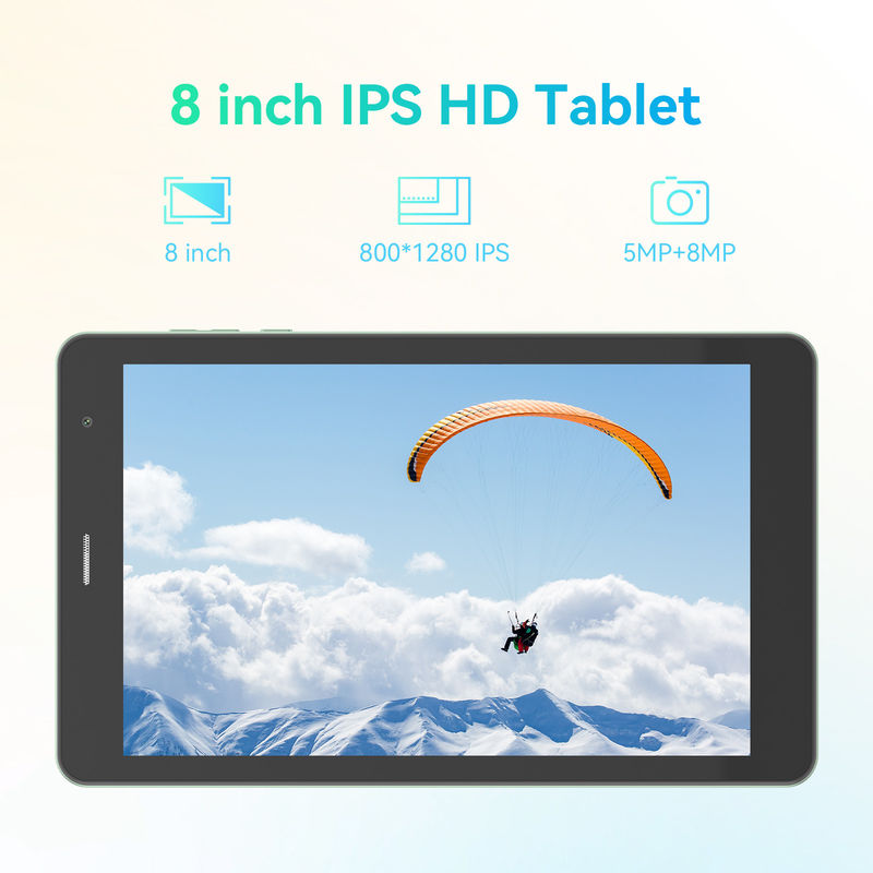 C Idea Wholesale Tablet 8 Inch 800*1280HD IPS Dual Camera Android Tablet Pc Dengan Sim Untuk Belajar CM828 Hijau