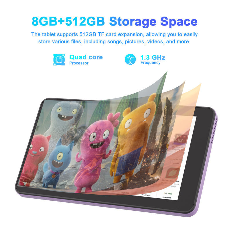 C Idea Android 13 Tablet Pendidikan, 8+512GB, portabel 7-Inch Tablet Pc Dengan Dukungan Sim