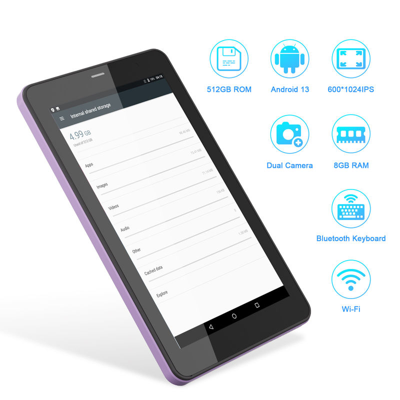 C Idea Android 13 Tablet Pendidikan, 8+512GB, portabel 7-Inch Tablet Pc Dengan Dukungan Sim