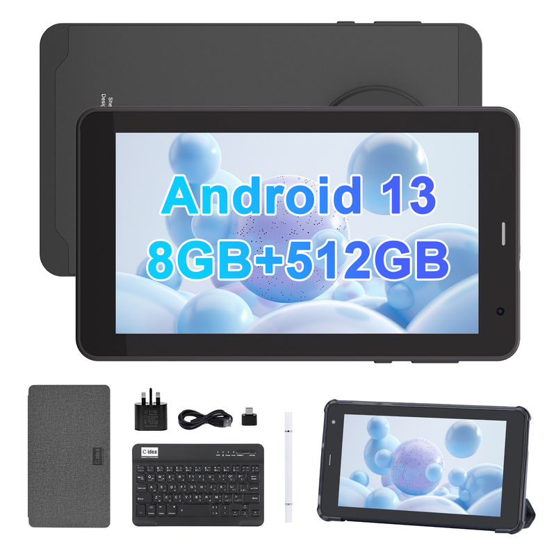 C Idea 7 Inch Tab, 8GB RAM, 512GB Storage, Slot SIM, Android 13 Tablet PC untuk Siswa   CM518pro hitam