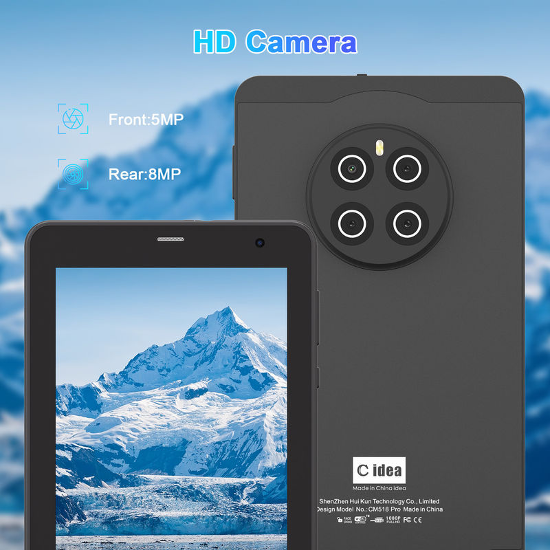 C Idea 7 Inch Tab, 8GB RAM, 512GB Storage, Slot SIM, Android 13 Tablet PC untuk Siswa   CM518pro hitam