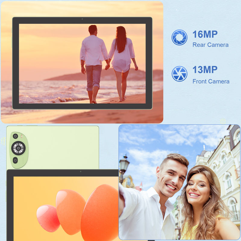 C Idea WIFI Android 14 TF Storage 512GB Tablet layar sentuh dengan keyboard dan mouse CM8200plus Hijau