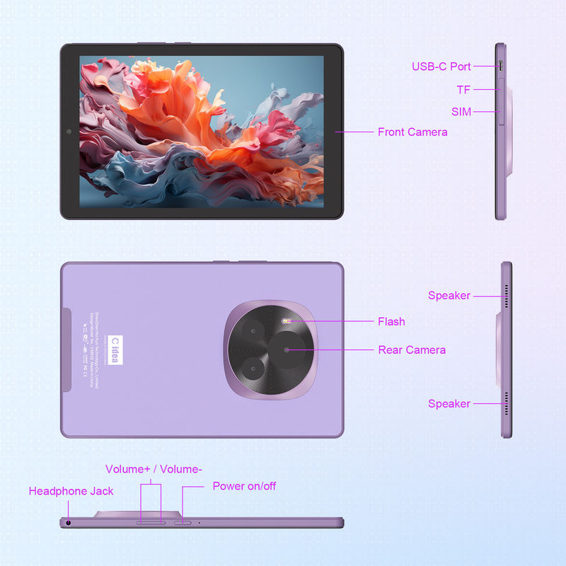 C Idea 9 Inch Tablet Dual Kamera Tablet Pendidikan Untuk Siswa CM935 Ungu