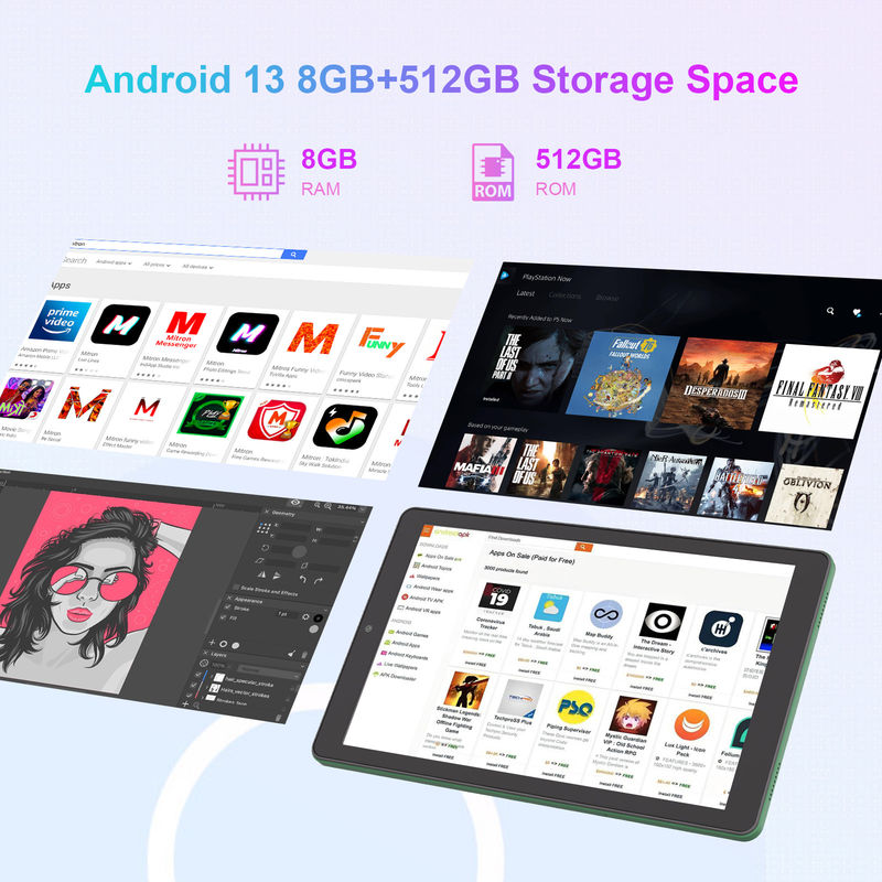 C Idea 9 Inci WIFI Tablet 800x1280 IPS Tablet layar sentuh Dengan Pen Stylus CM935 hijau
