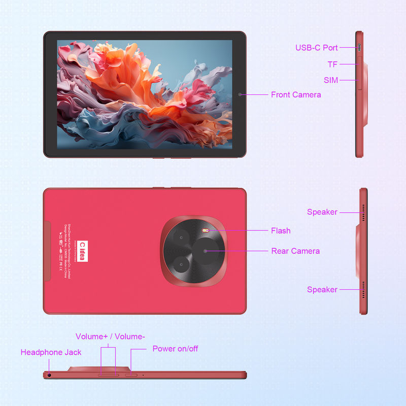 C Idea 9 Inch MTK Quad Core Tablet 800x1280 IPS Screen Tablet Android Dengan Pen CM935 Merah
