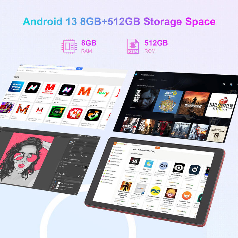 C Idea 9 Inch MTK Quad Core Tablet 800x1280 IPS Screen Tablet Android Dengan Pen CM935 Merah